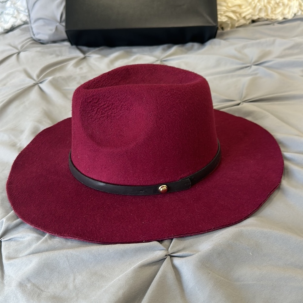Burgundy Fedora